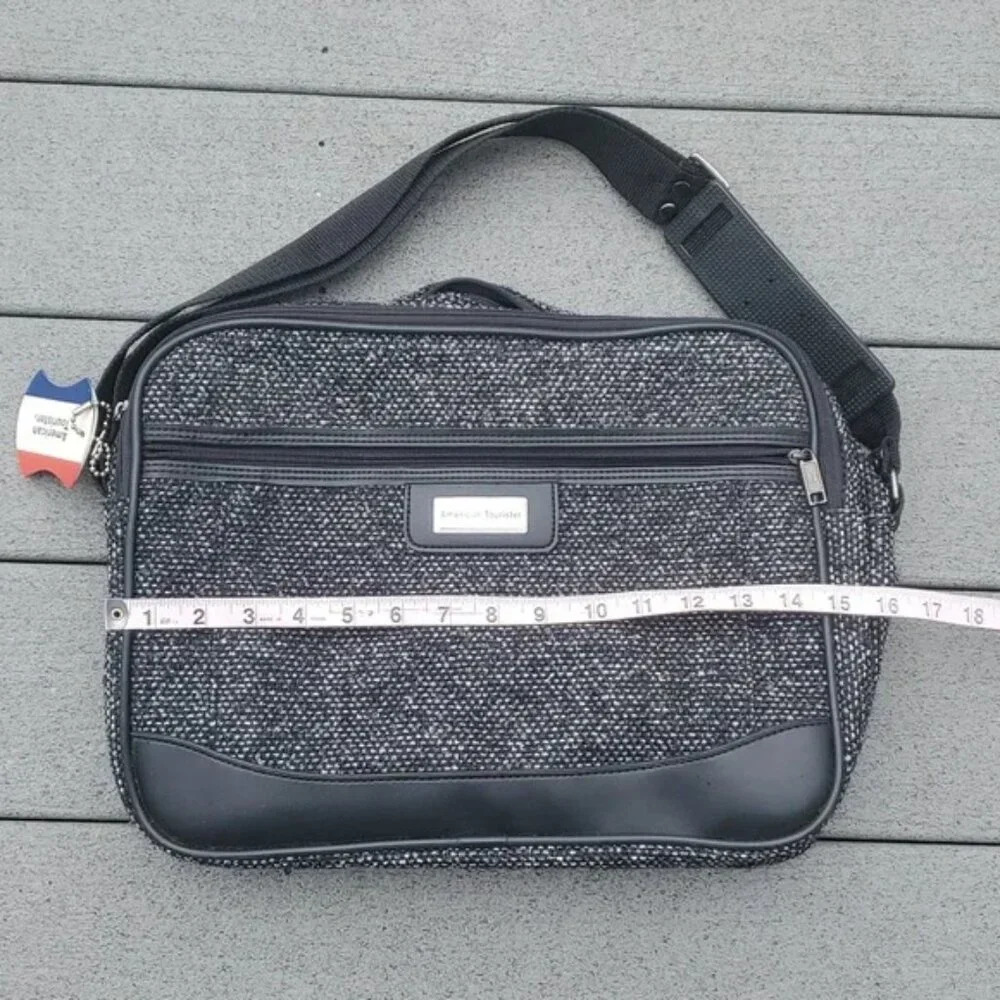 Vintage American Tourister Tweed Briefcase Carry On Bag
